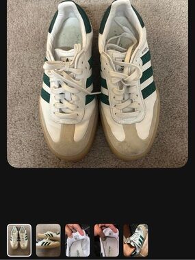 adidas Samba Women’s Sneakers — White, Green, Gum